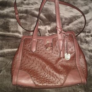 London Fog Ostrich Medium Tote
